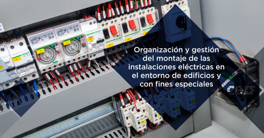 Organización y gestión del montaje de las instalaciones eléctricas en el entorno de edificios y con fines especiales
